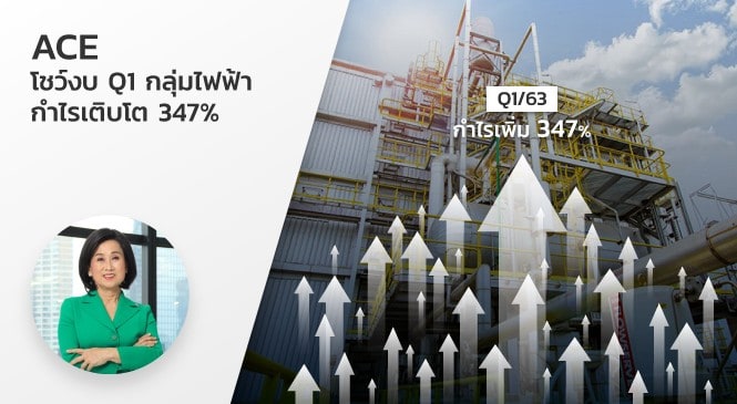 ACE โชว์งบ Q1 กลุ่มไฟฟ้า กำไรเติบโต 347%