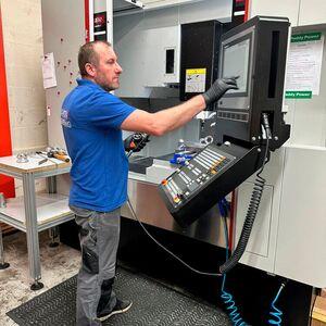 The Quaser machine being set up at Malvern Engineering