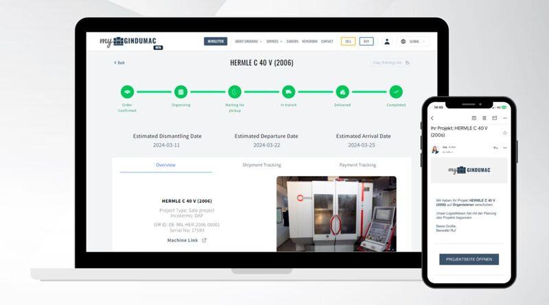 With the My Gindumac customer portal, Gindumac wants to optimise transparency and efficiency in the transaction management of used machines.