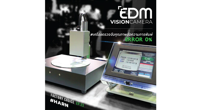 เครื่องตรวจจับข้อความการพิมพ์ EDM Vision Camera